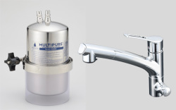 マルチピュア浄水器　Aquasmart 400BA （活性化セラミック搭載）　浄水器兼用混合水栓タイプ【取付工事なし】