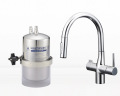 【取付工事付本体＋定期購入カートリッジ セット】 マルチピュア浄水器　Aquasmart 400BG　取付工事付き　浄水器兼用混合水栓 グースネックタイプ