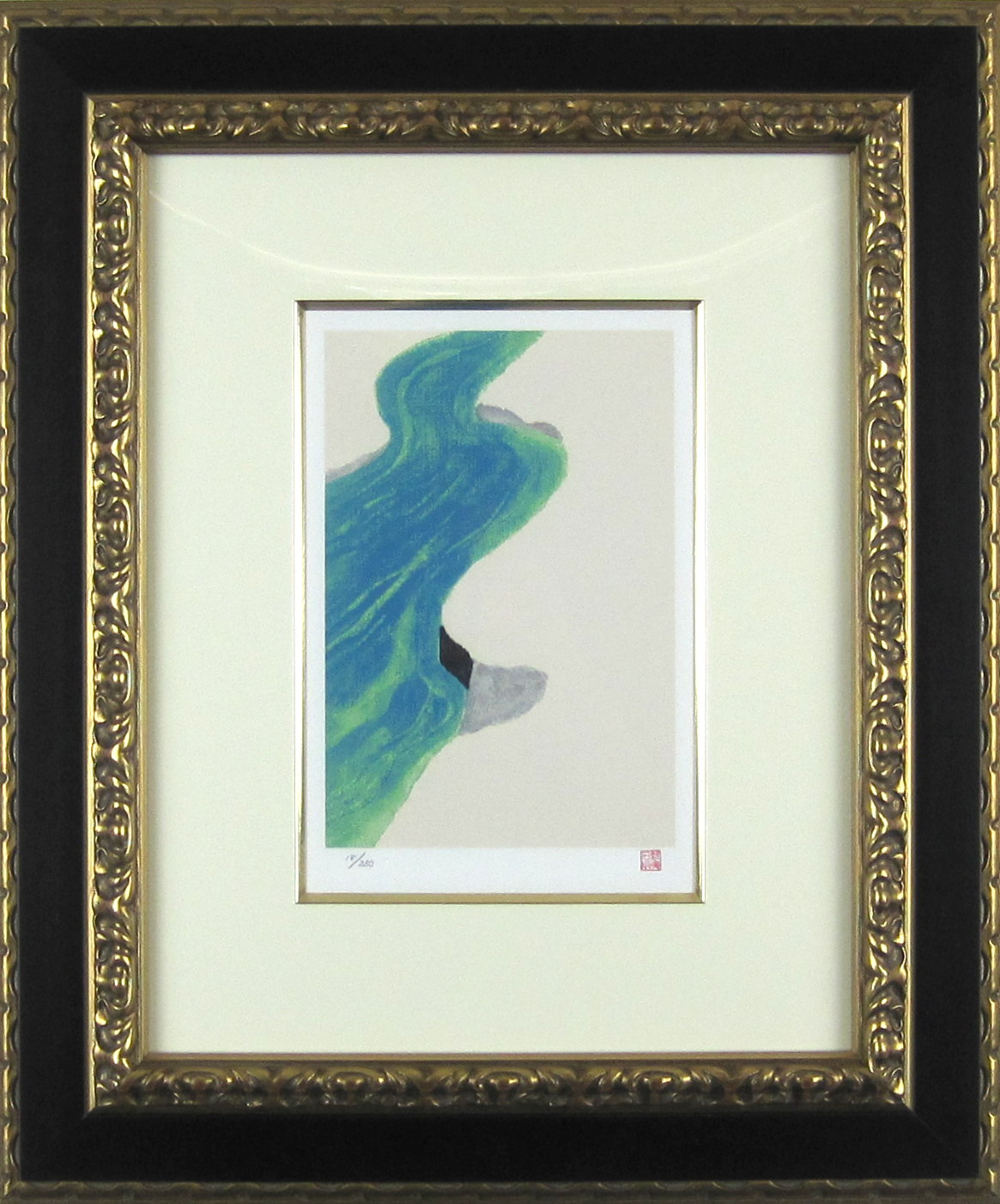 東山魁夷　「季の詩　一月」　1954年　卒寿記念　リトグラフ　　外寸・476×566mm