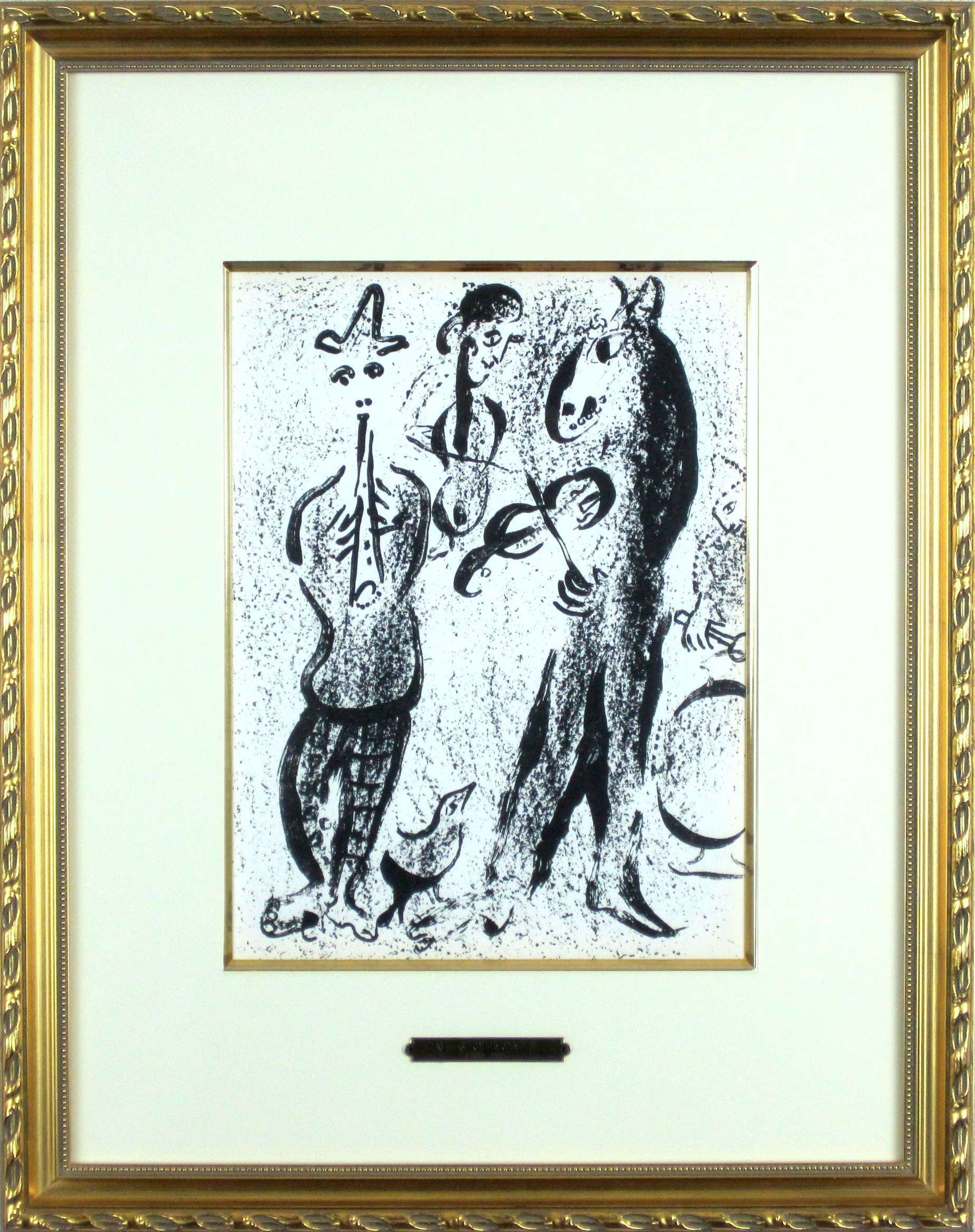 シャガール「軽業師」１９60年リトグラフ・額寸444×560mm
