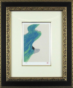 東山魁夷　「季の詩　一月」　1954年　卒寿記念　リトグラフ　　外寸・476×566mm