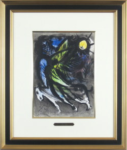 シャガール「天使」１９60年リトグラフ・額寸545×460mm