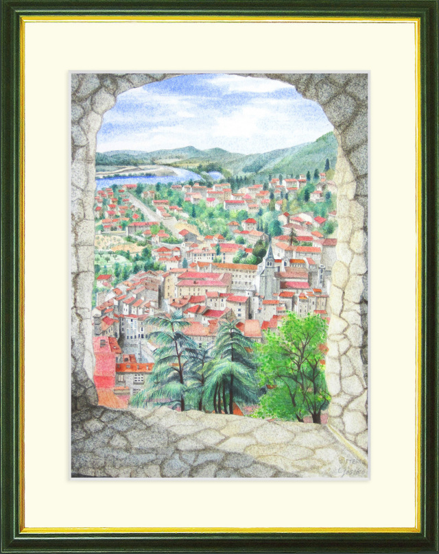風景画・ヨーロッパ（フランス）・志村好子「中世の街