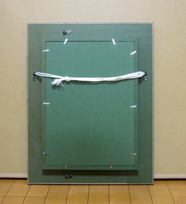 ☆坂本直行☆「エゾニュウ」肉筆　単色水彩画　小作品２０角額　未使用！ 日本画・猫の絵・坂本直美「沈みかけの太陽 見つめたら 許すように頷い