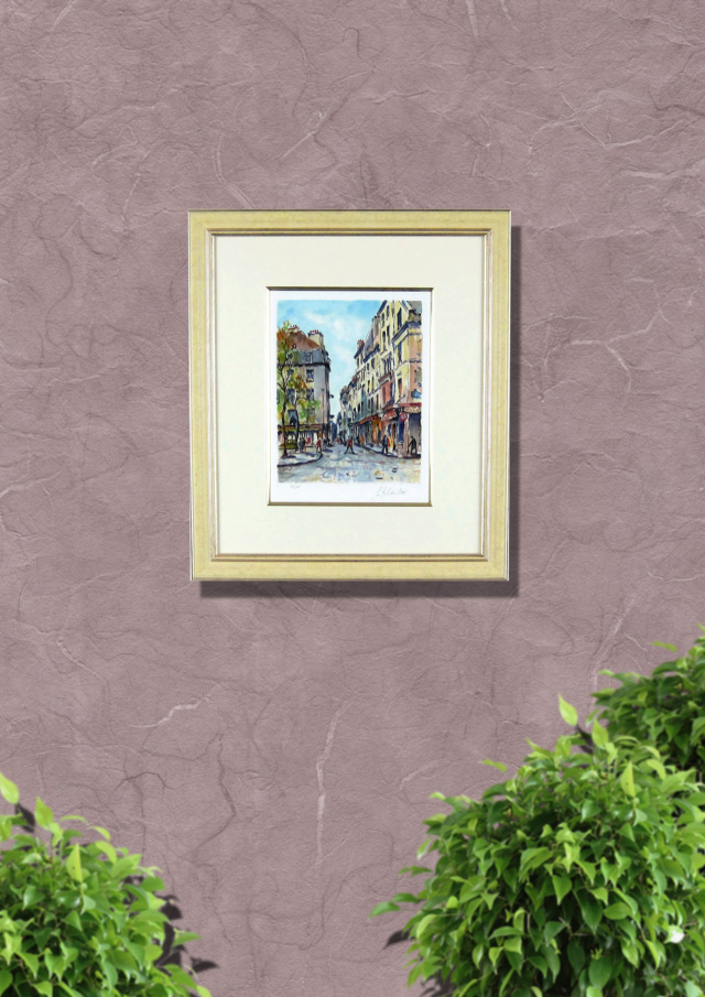 イヴ・ブライエ 風景画 リトグラフ 直筆サイン入り 南フランス 限定品 版画 イヴ・ブライエ 風景画 リトグラフ 直筆サイン入り 南フランス