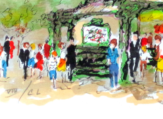 パリを描いた絵画・ウシエ 「ポルトフィーズ」 リトグラフの販売