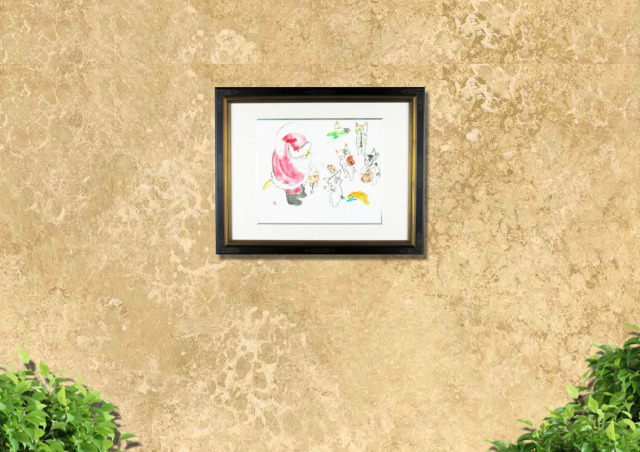 猫の絵・絵画専門店ムナイ・雨田光弘「クリスマスコンサート」水彩 