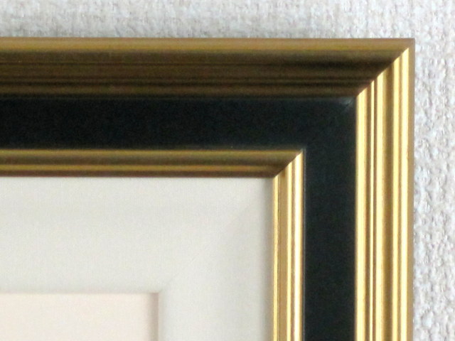 シャガール「花束を手に」1957年リトグラフ・額寸455×430mm