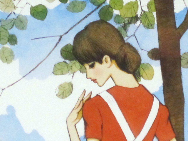 中原淳一 「無題」昭和46年 「女の部屋」挿絵 ・ ジクリー 額外寸 