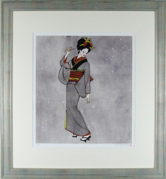 昭和レトロ、中原淳一、【惜春 昭和４６年未発表】、年代物・希少画集画 Yahoo!オークション - 昭和レトロ 中原淳一 【蝶々夫人 昭和46年