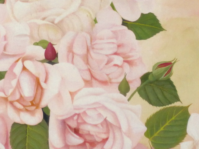 ☆杉原志由美☆「バラ」油絵　ミニサイズ　豪華額！ 楽天市場】絵画 油絵 ばら F50号 （日野皖） 送料無料 【肉筆
