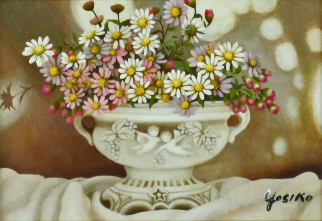 6号 油絵 小菊 6号 油絵 小菊