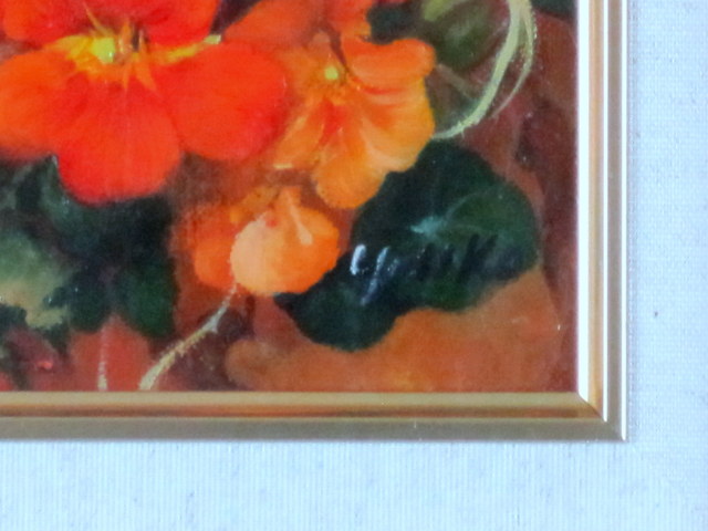 値下げ交渉あり。超美品！原画　蓮の花　金箔　油彩画 b6152ec2c08e4f4bfec09e37066cdb
