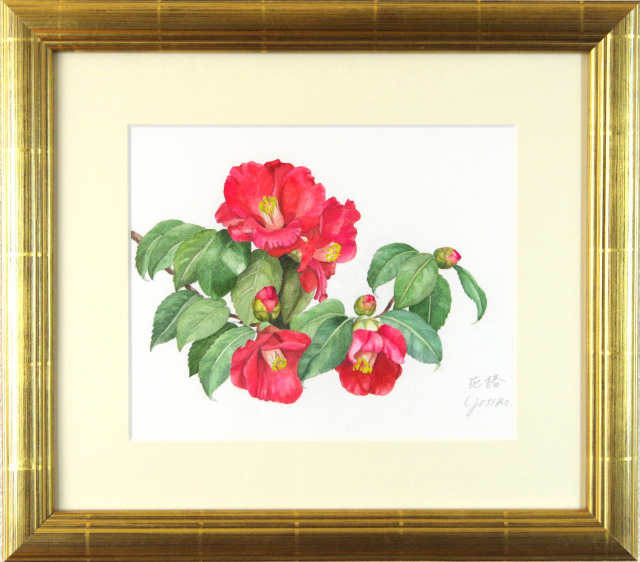 椿の絵画 楽天市場】椿（油彩画｜絵画）：アート・美術品・骨董品・民芸品