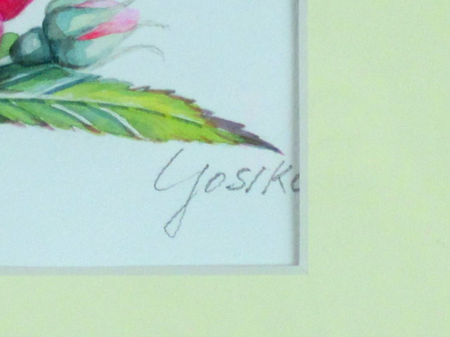 絵画専門店munay（ムナイ）・志村好子「薔薇」水彩画・4号