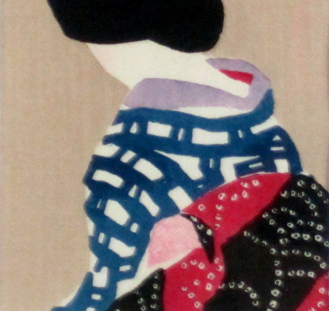 竹久夢二、【『露地のほそみち』舞妓】、希少な大判額装用画集