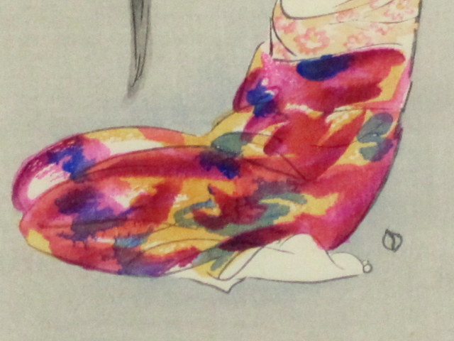 送料無料】絵画専門店munay（ムナイ）・竹久夢二 「湯あみ」 大正 