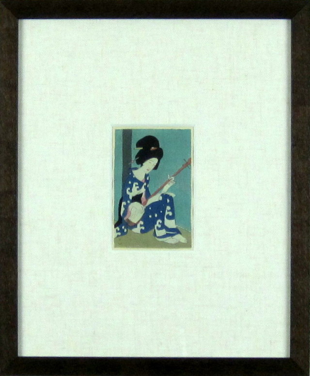竹久夢二　営来い「三味線草」より　木版画 Amazon.co.jp: 竹久夢二 絵入小唄集 三味線草 木版画 色摺り 和