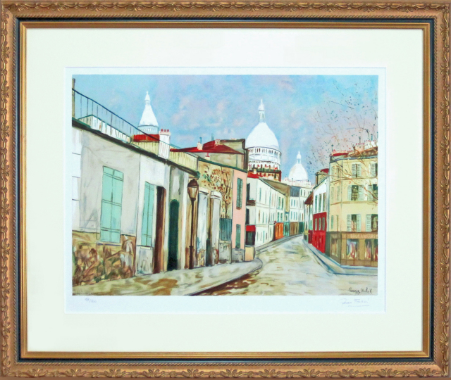 モーリス・ユトリロ トゥレルのカフェ リトグラフ 版画 200部 ムルロー  