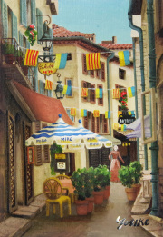 ISE DIVER様　ドイツ画家ADAMEC油彩画 【街の風景】 ISE DIVER様 ドイツ画家ADAMEC油彩画 【街の風景】 ISE DIVER様