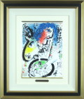 シャガール「自画像」１９６０年リトグラフ・額寸475×545mm