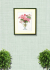 志村好子「薔薇」水彩画（絵寸250×330・額寸347×423mm）