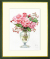 志村好子「薔薇」水彩画（絵寸250×330・額寸347×423mm）