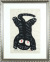 猫の絵・秋山巌「てけてけ」木版・2000年・ 額寸・593×470mm