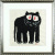 猫の絵・絵画専門店ｍｕｎａｙ（ムナイ）・秋山巌「さてどちらへ」木版・2000年・ 額寸・567×560mm&nbsp;