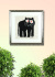 猫の絵・絵画専門店ｍｕｎａｙ（ムナイ）・秋山巌「さてどちらへ」木版・2000年・ 額寸・567×560mm