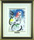 シャガール「自画像」１９６０年リトグラフ・額寸475×545mm