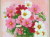 花の絵・志村好子　「花心」（ピンクのコスモス）　油彩　Ｆ４　外寸555×463mm