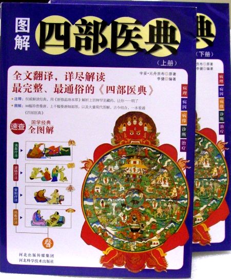 チベット関連書籍 図解 四部医典（上下2巻セット） 天珠/曼荼羅/仏画
