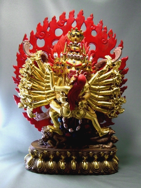 チベットタンカ　龍 チベット仏像 ナムセ 毘沙門天（多門天） 2 天珠/曼荼羅/仏画