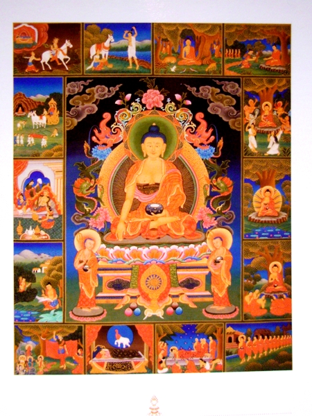 釈迦牟尼佛曼荼羅 マンダラ：タンカサイズ46cm×57cm 仏画