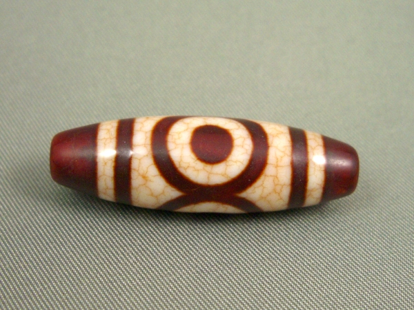 三眼天珠（さんがんてんじゅ） 龍紋 R 天珠/曼荼羅/仏画（タンカ）の