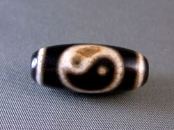 hatachu瑪瑙　陰陽太極天珠　11-167 陰陽太極天珠（いんようたいきょくてんじゅ） 老鉱（老礦）龍紋 LB-1