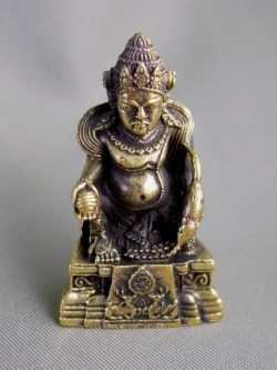 チベット仏像 ザンバラセルポ 宝蔵神 極小 天珠/曼荼羅/仏画