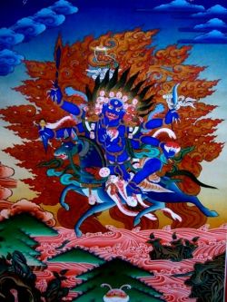 パルデンラモ 吉祥天 M1（額装込） 天珠/曼荼羅/仏画（タンカ）の通販