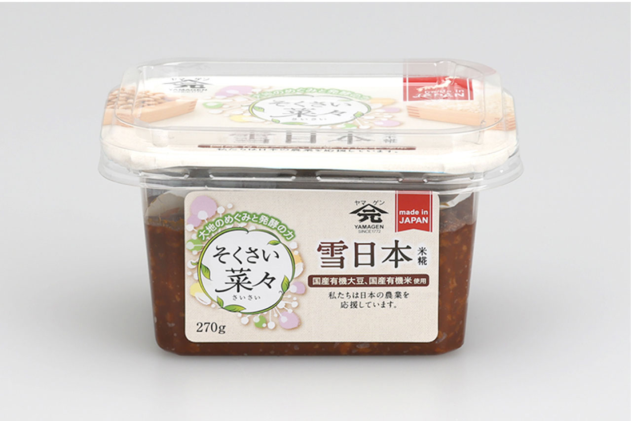 【新商品】有機国産米と大豆の味噌　雪日本【山元醸造/1337】