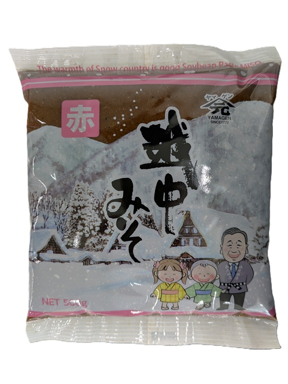 越中みそ　赤こし　500g　（ピロータイプ）