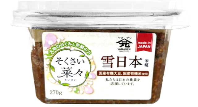 【新商品】有機国産米と大豆の味噌　雪日本