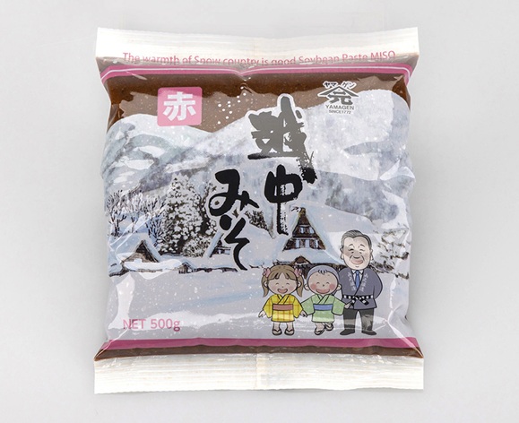 越中みそ　赤こし　500g　（ピロータイプ）