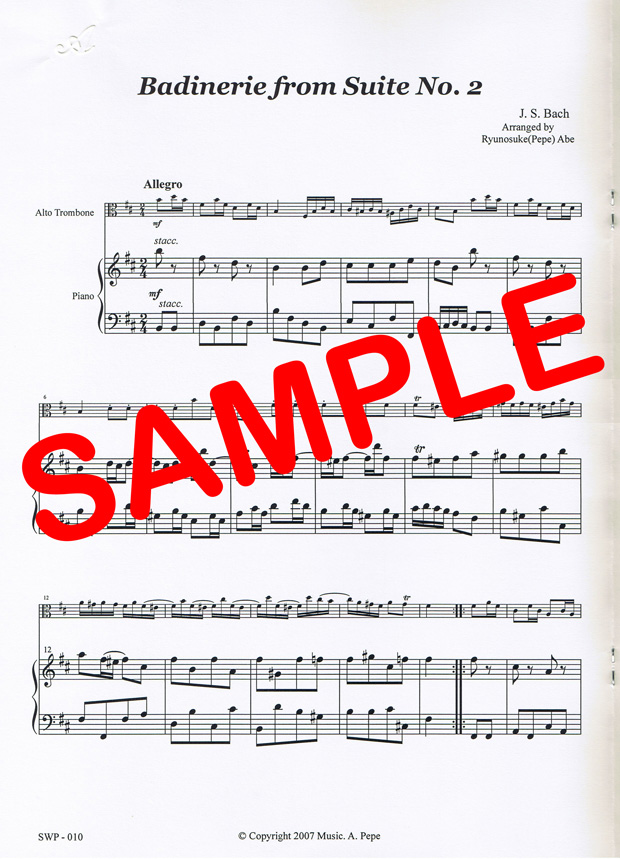 Badinerie from Suite No.2(J.S.Bach) - 第2組曲より「バディネリ」 (J.S.バッハ)