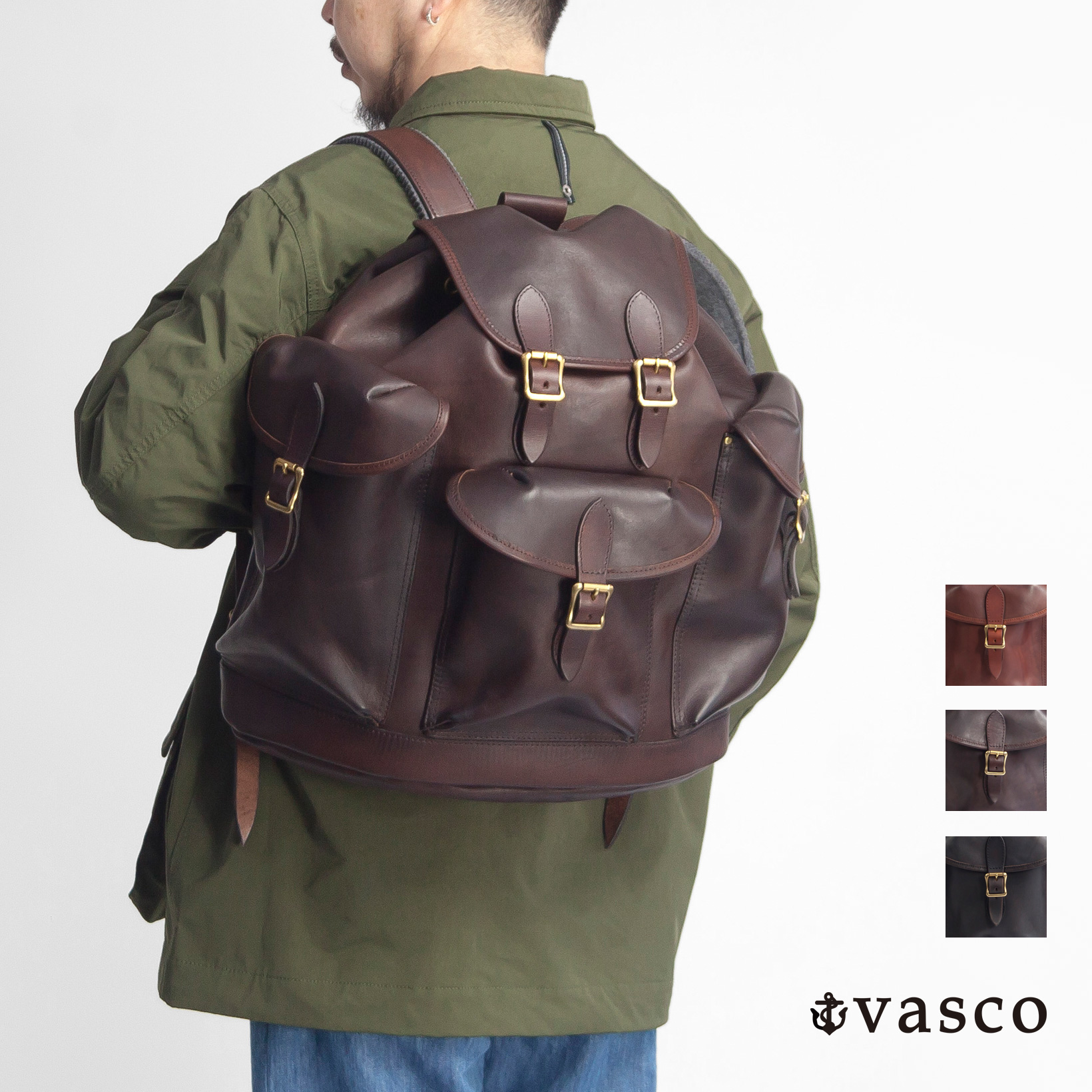 VASCO ヴァスコ レザー アーミーリュックサック バックパック 本革 日本製