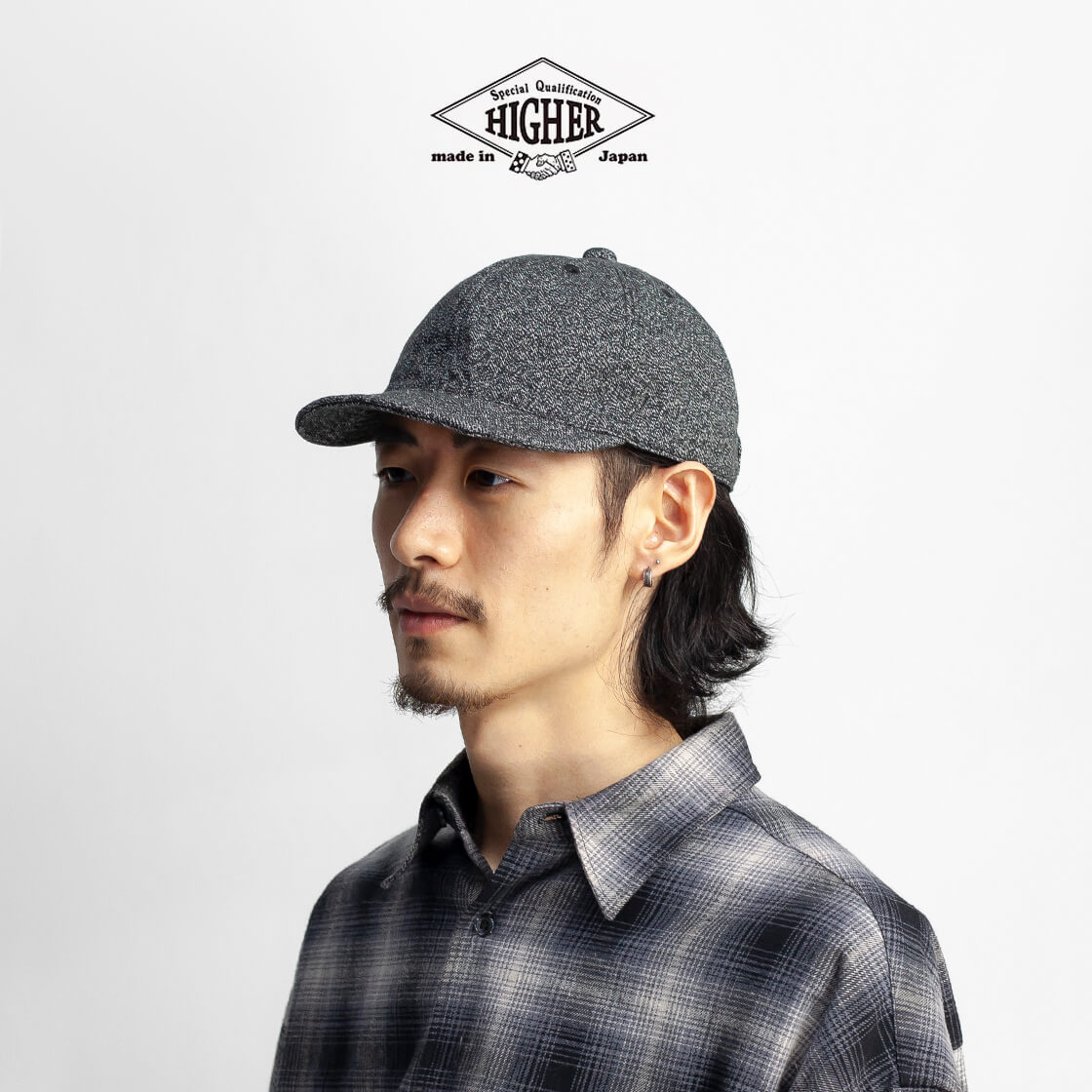 HIGHER ハイヤー フレンチオックスフォード シンチバック キャップ 帽子 日本製 メンズ レディース ユニセックス