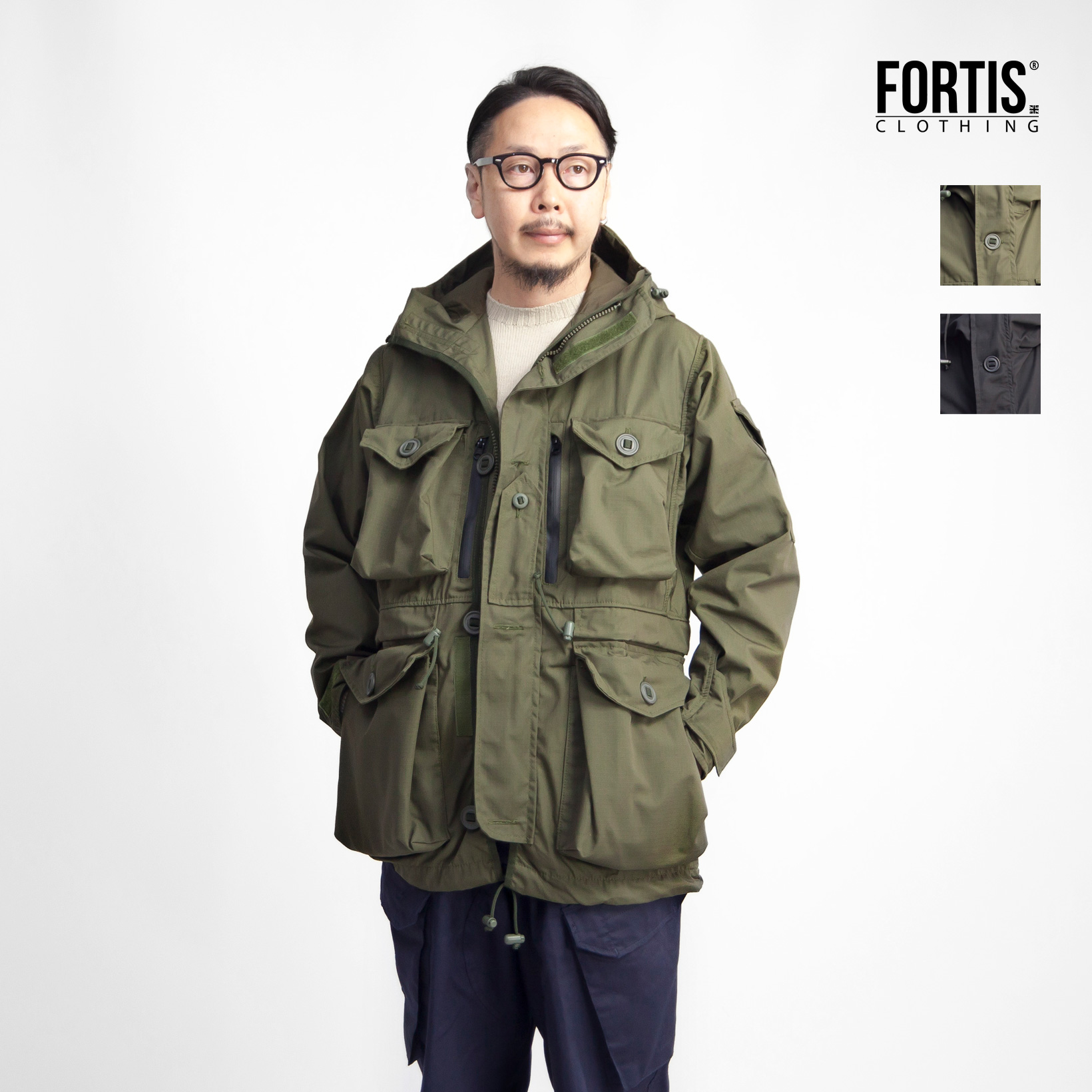 FORTIS Clothing フォーティスクロージング リップストップ フィールドジャケット SAS Smock 撥水 メンズ