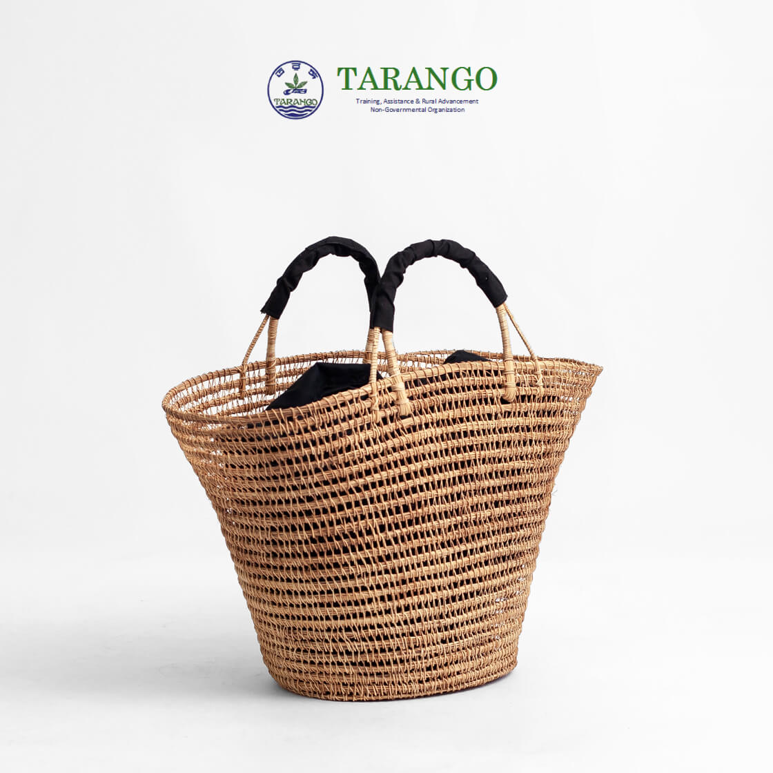 TARANGO タランゴ パームファイバー 手編み バケツ型かごバッグ インナーバッグ付き 大きめ レディース