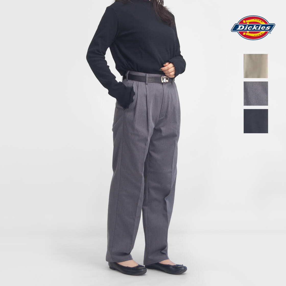 Dickies ディッキーズ テーパードパンツ 2タック TCツイル レディース