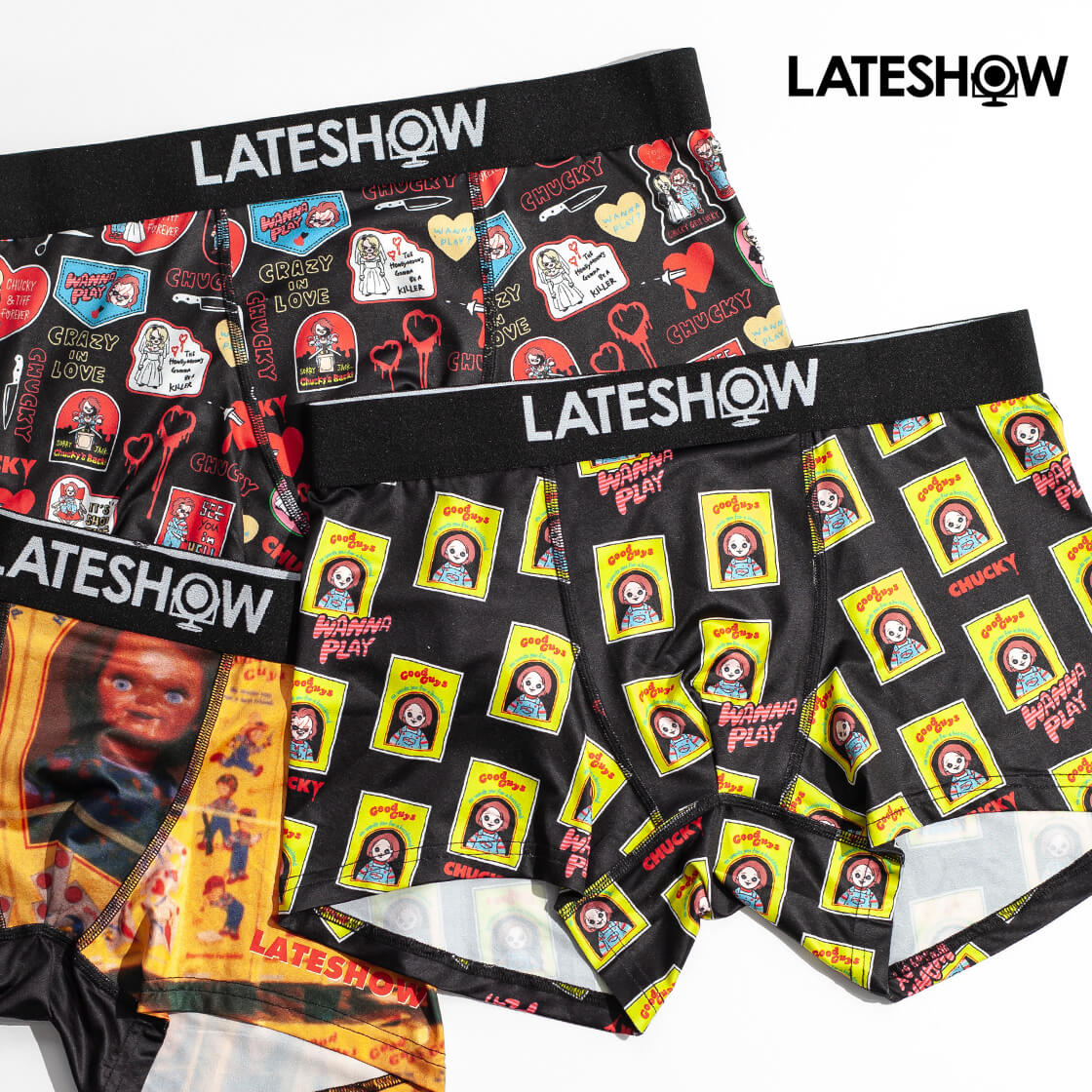 LATESHOW × Childs Play レイトショー CHUCKY チャッキー Good Guys ボクサーパンツ メンズ